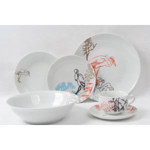 19 Pcs Round Coupe Dinner Set