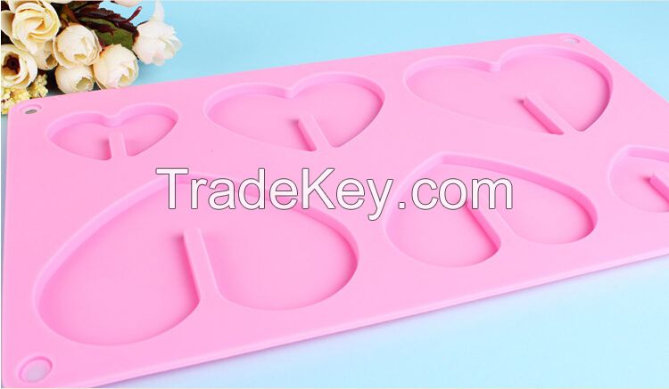 silicone 3D love heart chocolate molds