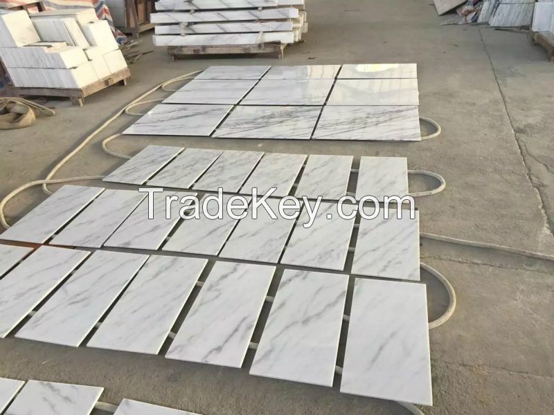 Guangxi White marble tile China white marble tile  marble slab Crystal White Marble tile and slab  carrara white