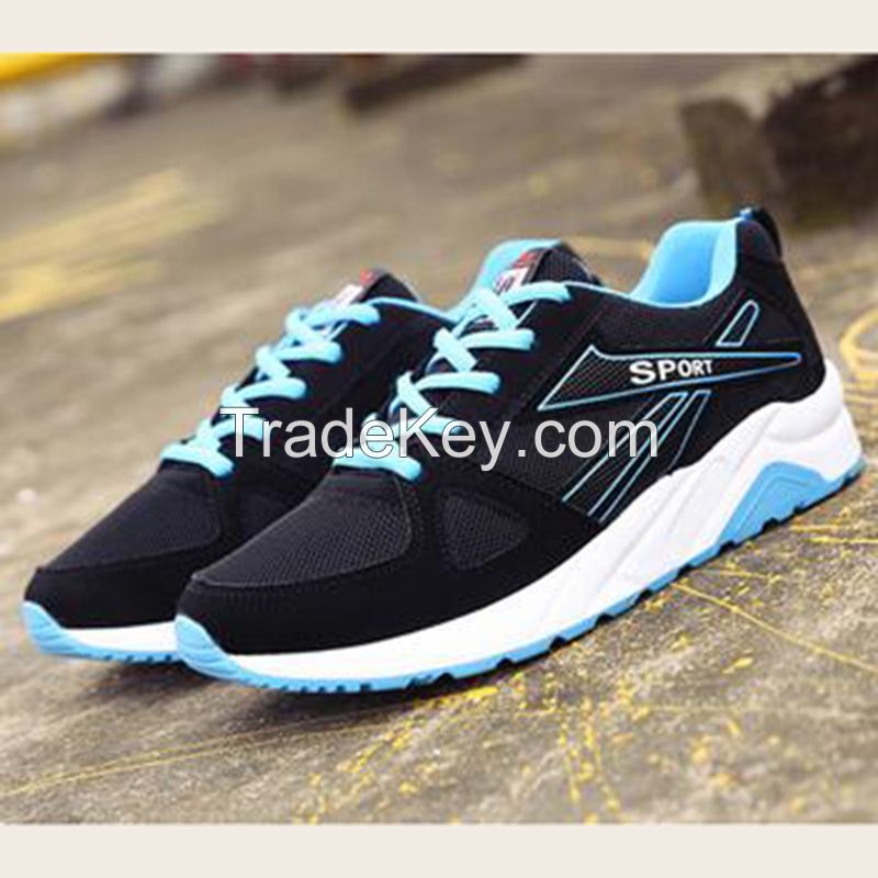 Cheapest Sneakers New Korean Fashion Breathable Mesh Casual Sports Running Shoes Black Blue