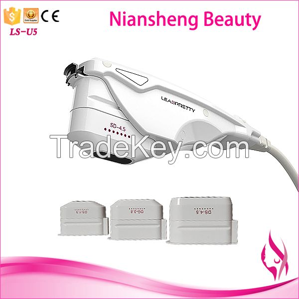 Easy home/spa use HIFU ultrasonic face lifting machine