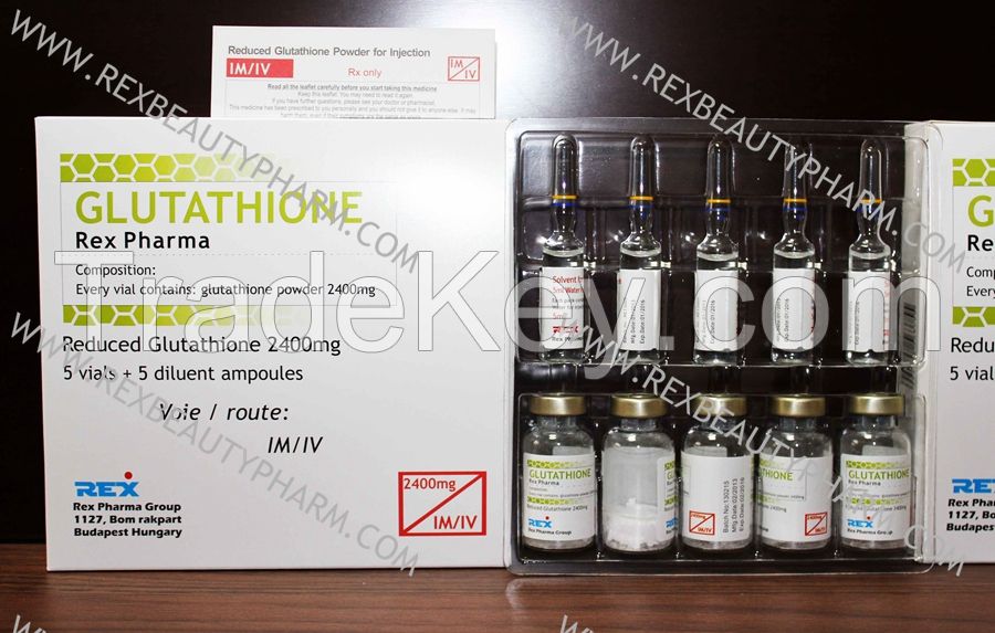 Skin Brightening Glutathione 2400mg Lyophilized Powder Injection Super Whitening &amp;Big Specification Glutathione