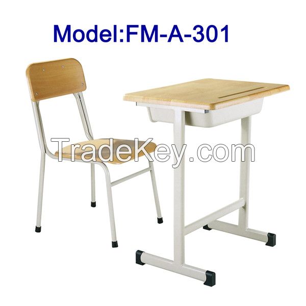 Free standing single study table chair