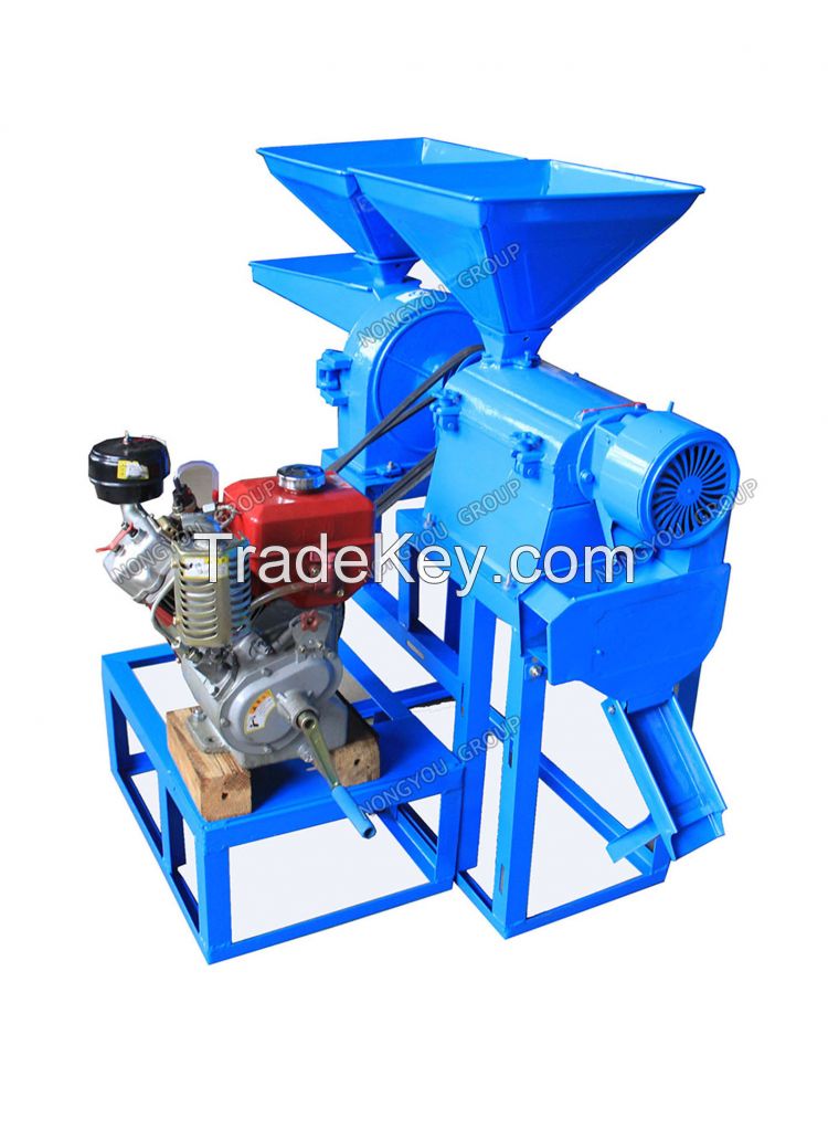 Diesel engine portable rice milling machine 6NF-2.2