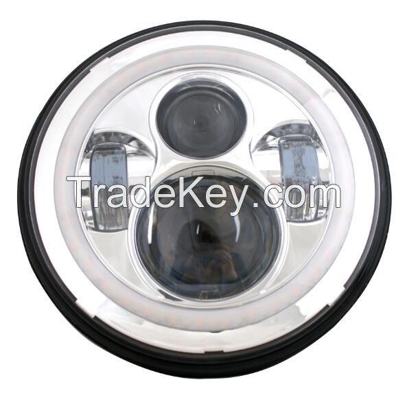 7inch 40W High/Low Halo Ring LED Headlight for Jeep Wrangler