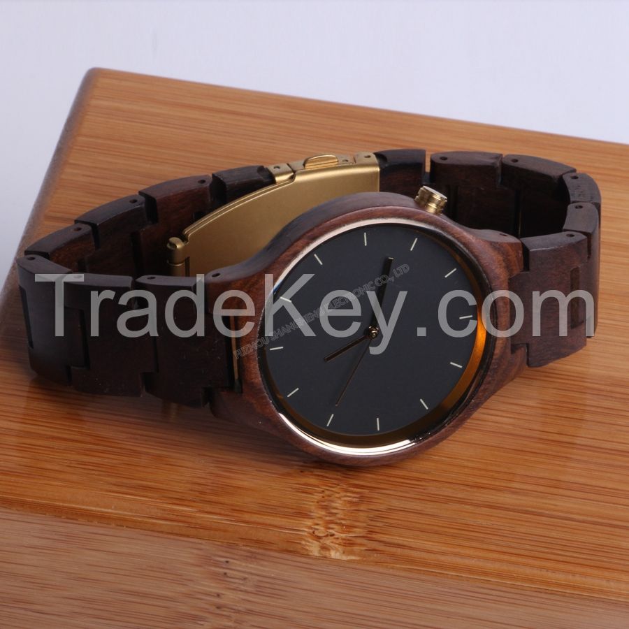 Custom luxury men women wood watch quartz wrist watches