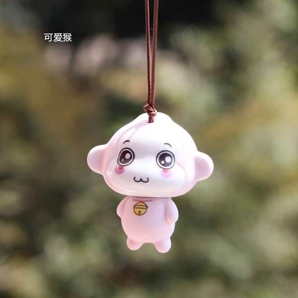 Cartoon Lucky Monkey Porcelain Cell Phone Charms