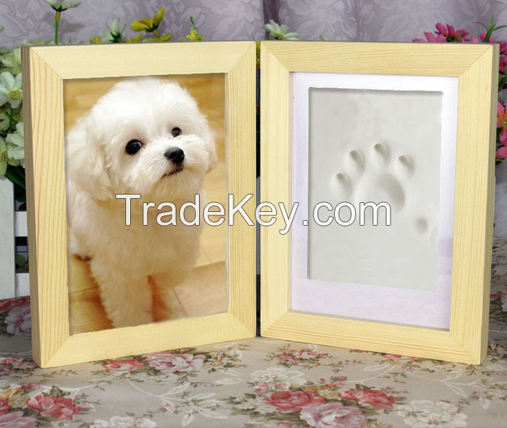 hot sale pet paw print frame accessory footprint clay