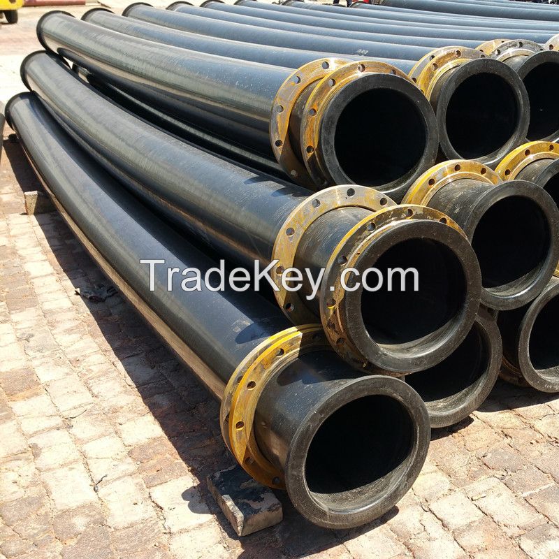 slurry uhmwpe lined steel mining pipe