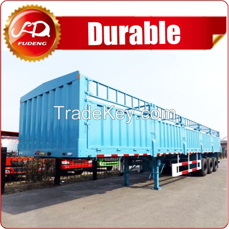 Fudeng new 3 axles container trailer with sidewall hot sale fence semi trailer export to Southeast Asia