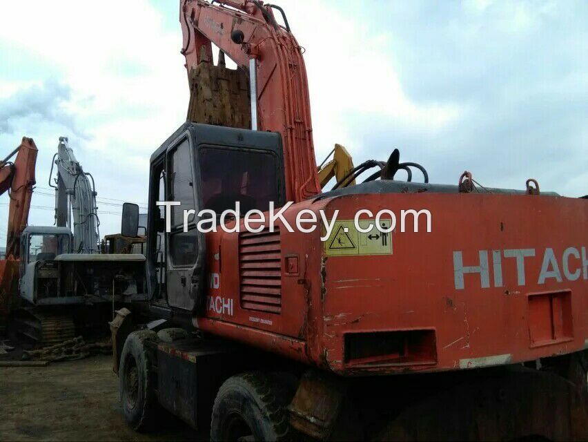 Japanese Hydraulic Wheel Excavator,Hitachi Used EX160 Wheel Digger,Secondhand Cheap EX160 Wheel Excavator