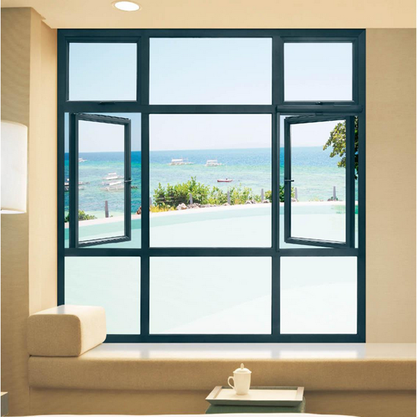 Double glazed aluminum casement door china supplier