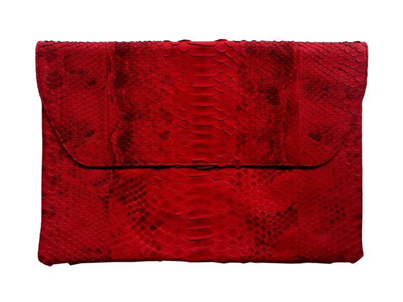 Folding Snakeskin Clutch Bag