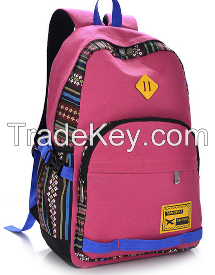 wholesale retro canvas computer backpack