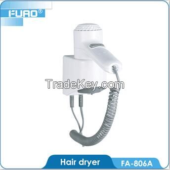 Wall mounted hotel hair dryer