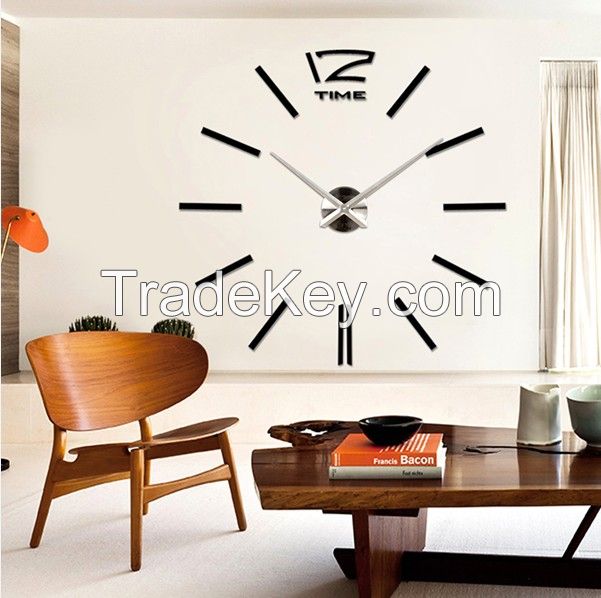 Wall sticker clock for home decoration