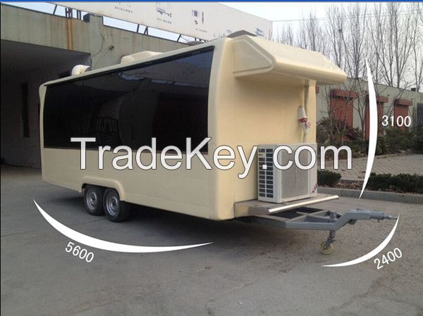 Customized mobile large wheel food cart trailer TC6700