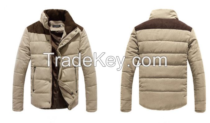 mens outdoor cotton padded stand collar leisure  jacket/coat