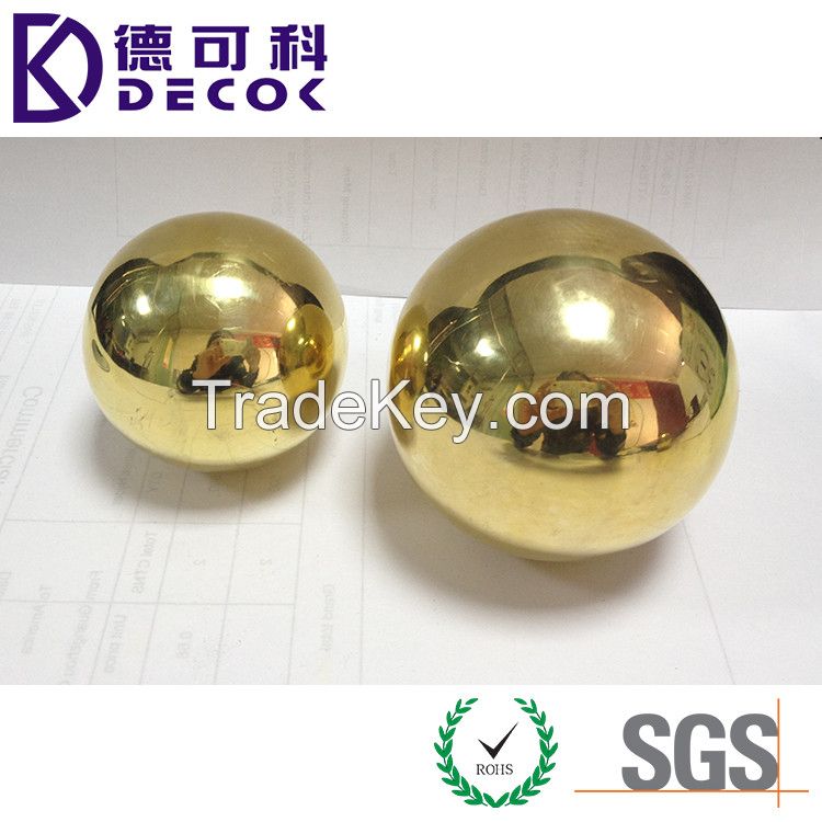 100mm 200mm 300mm 500mm Shiny Polished Decorative Ornament Hollow Steel Ball Plated Gold Color