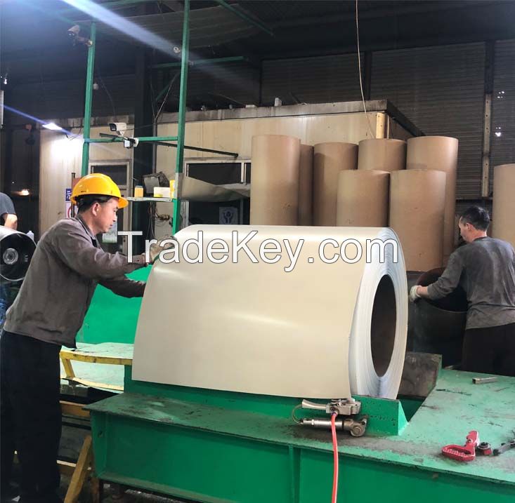 ppgi white color code 9016 prepainted galvanized steel coil 0.4mm ppgl in steel coils