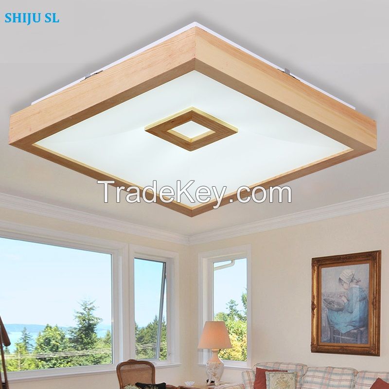 SL wood unique design America ceiling lights fashion modern and simple wood ceiling lights study room ceiling lights Y0571