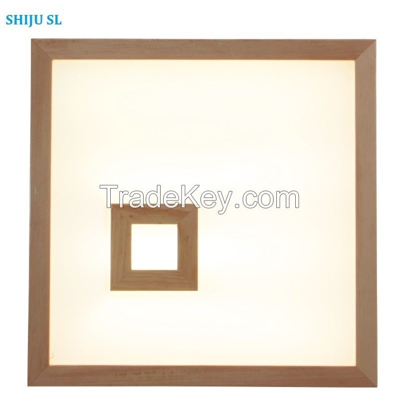 SL wood unique design America ceiling lights fashion modern and simple wood ceiling lights study room ceiling lights Y0571