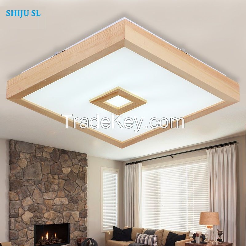 SL wood unique design America ceiling lights fashion modern and simple wood ceiling lights study room ceiling lights Y0571