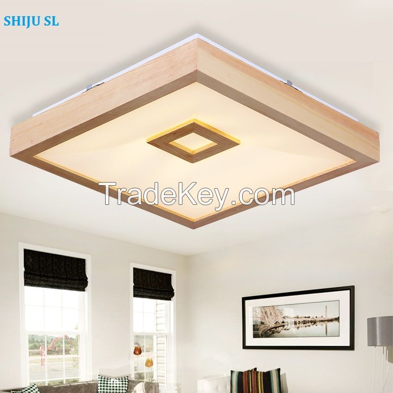 SL wood unique design America ceiling lights fashion modern and simple wood ceiling lights study room ceiling lights Y0571