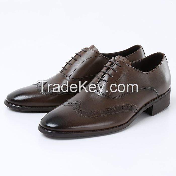 Man's genuine leather dress shoes, business shoes, casual shoes, nice quality shoes, bespoke