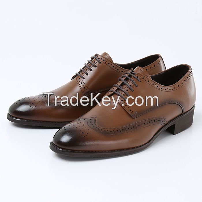 Man's genuine leather dress shoes, business shoes, casual shoes, nice quality shoes, bespoke