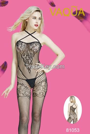 Ladies Sexy lingerie Fishnet Bodystocking with Crotchless design