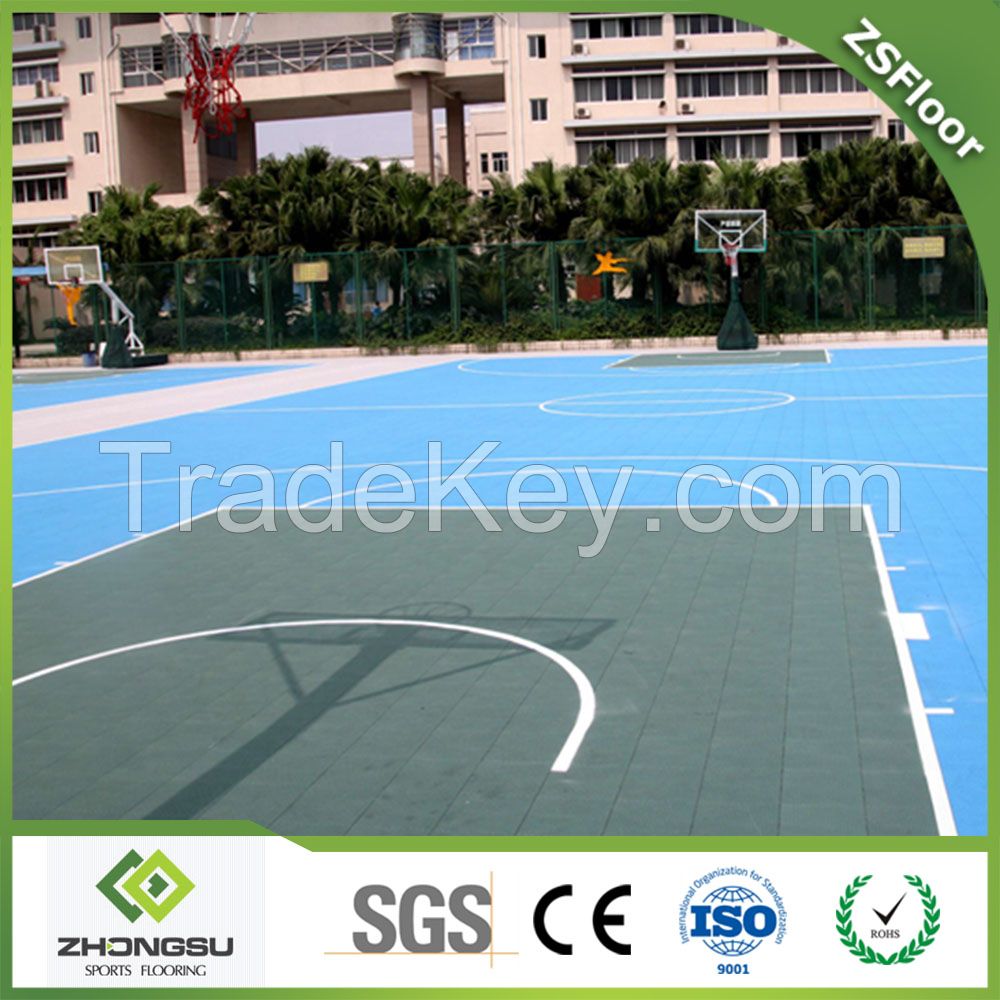 Outdoor Sports PP Interlocking Tiles Basketball Flooring Covering