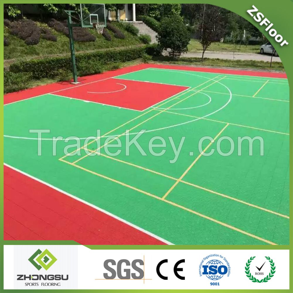 Outdoor Sports PP Interlocking Tiles Basketball Flooring Covering