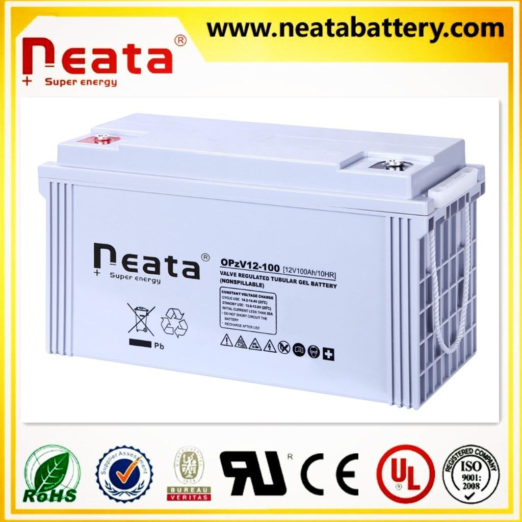 Sealed Deep Cycle Battery Tubular Gel Solar Battery OPzV Battery 12V100AH