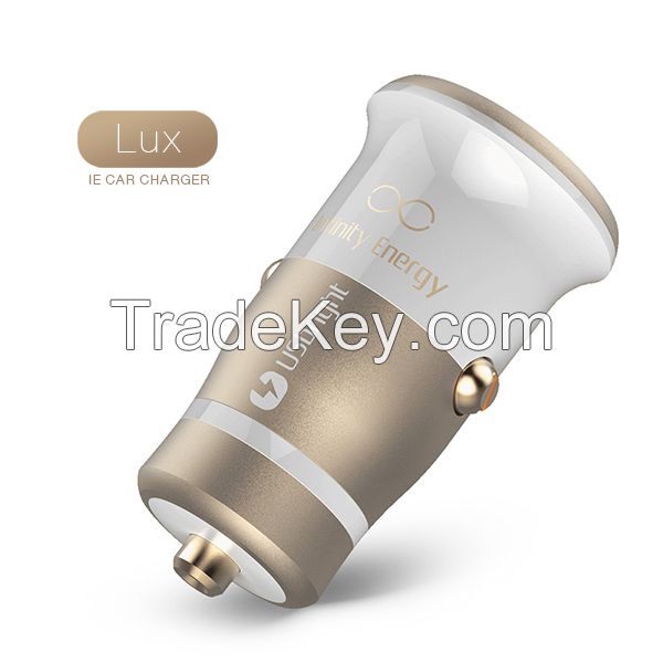 1 year warranty New patent Usbright IE led dual usb car charger for mobile phone iphone 7 6 5