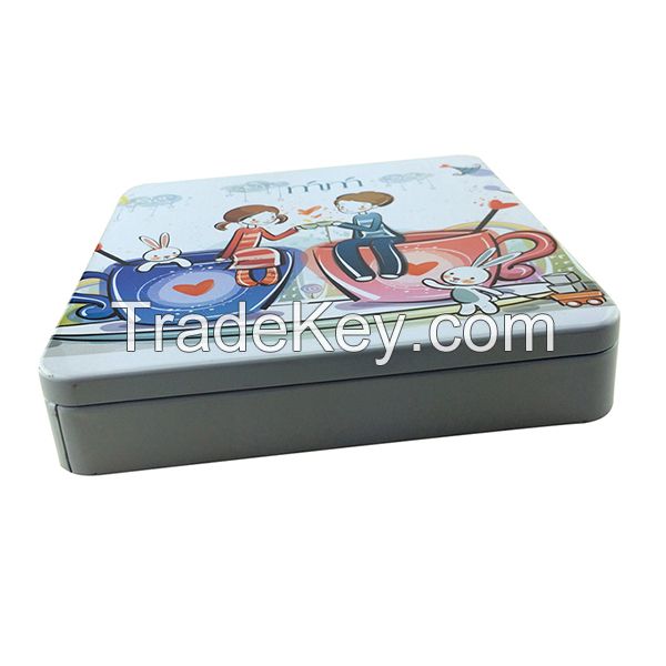 square tin box for cosmetic packaging