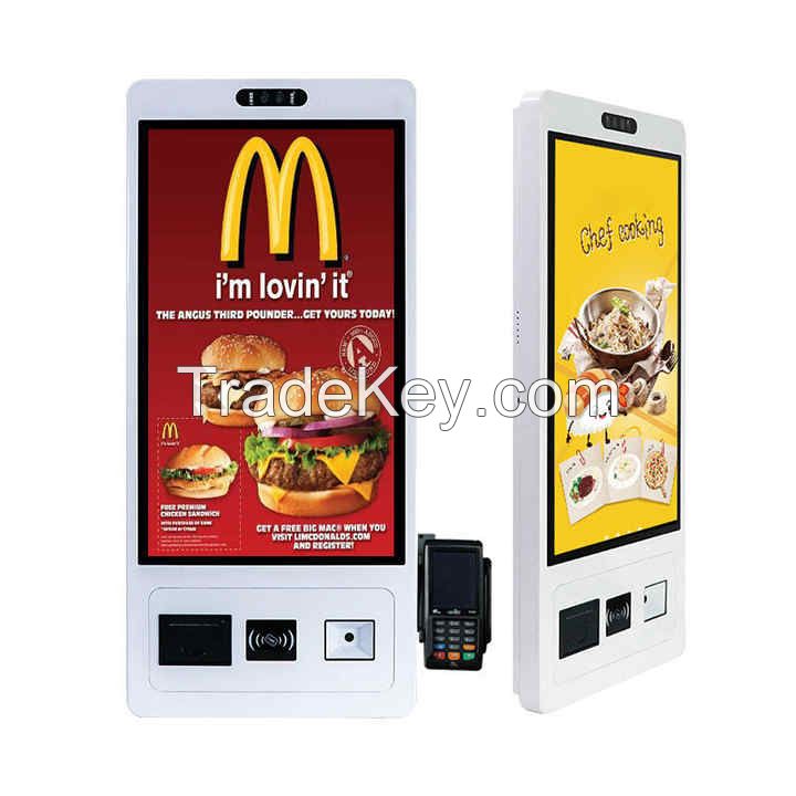 32 Inch Restaurant Ordering Machine Self-service Self Service Printing Checkout Self Ordering Kiosk