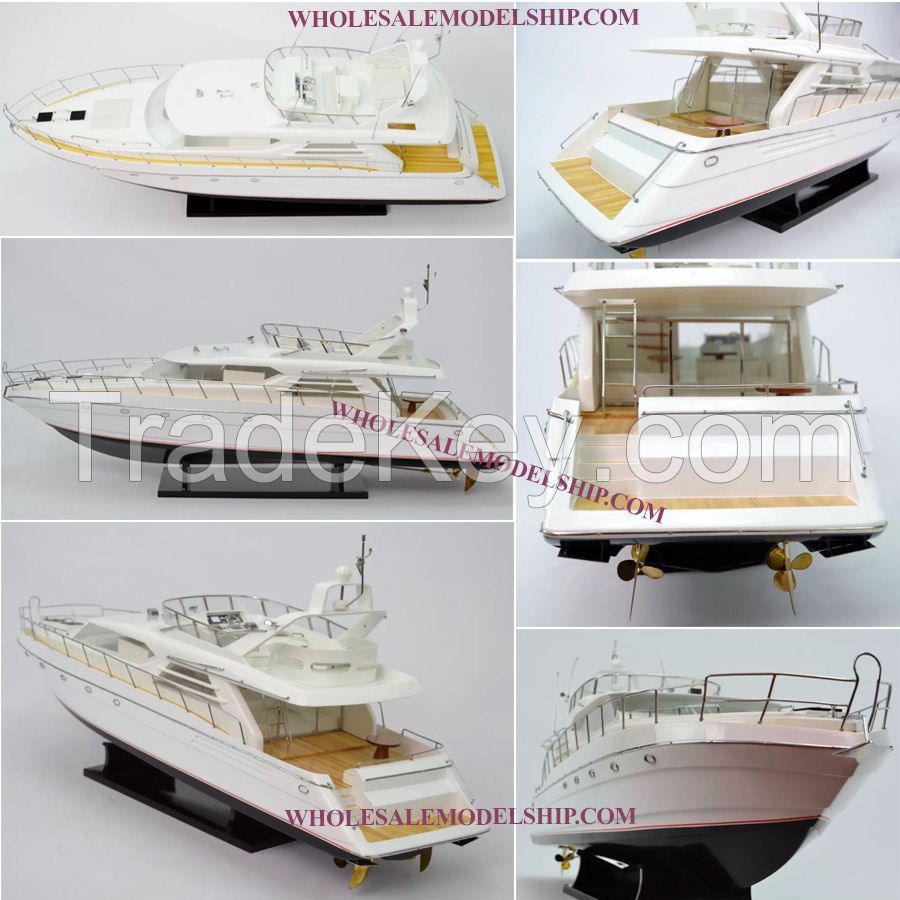 Princess 60 Wooden Speed Boat Model