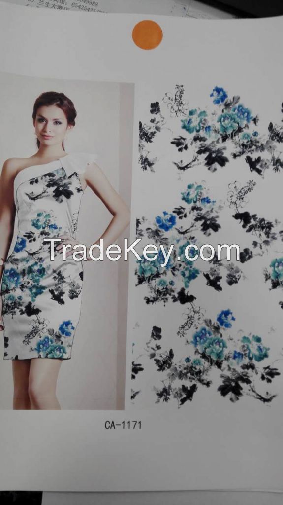 2016 Chinese Latest design textile wholesale custom polyester digital printed fabric 