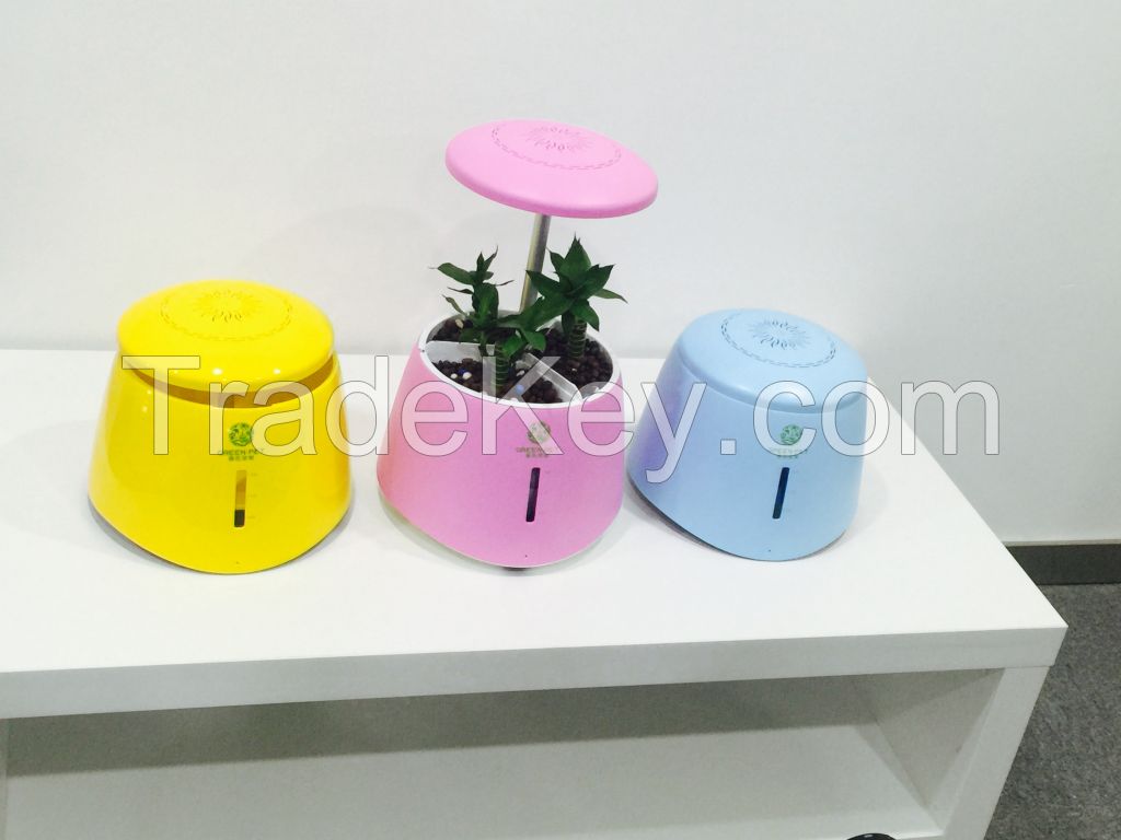 hot sale hydroponic LED Flower Pot green pet