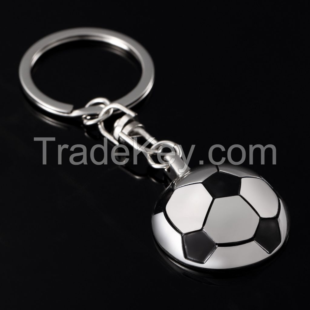 Creative football metal keychain /key ring