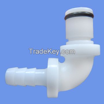 RoHS certificated Elbow Plastic Quick coupling IL1604HBL Male for tube ID 1/4&quot; without valve function