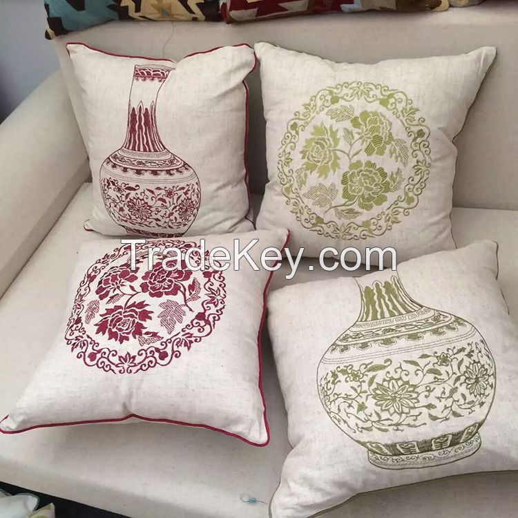 Digital Print Embroidery Jacquard cushion pillow case