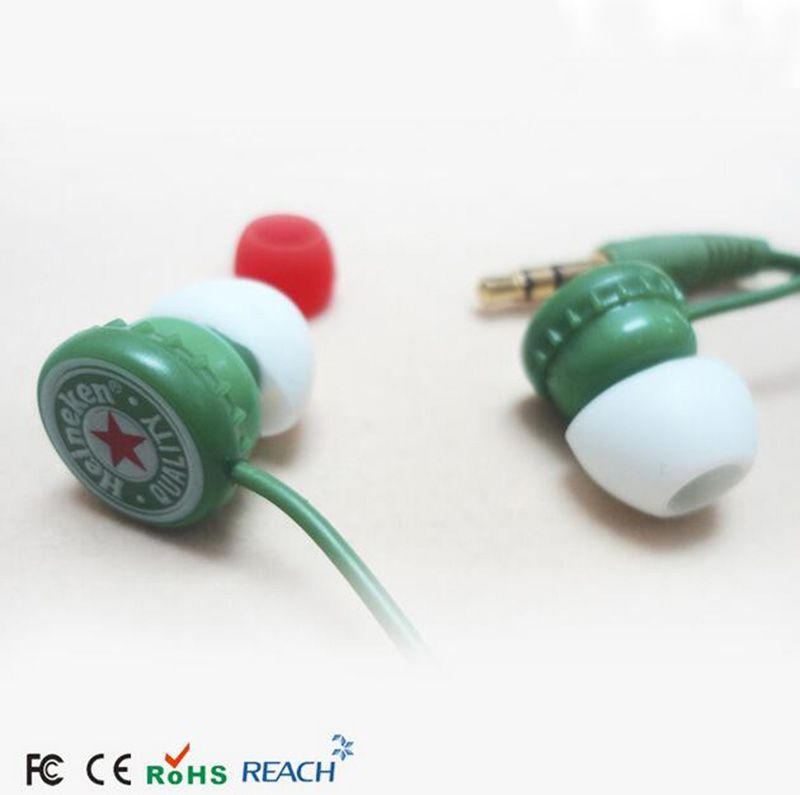 Hot sale wired earphones with customized logo printed package in square box acc.to RoHS CE 