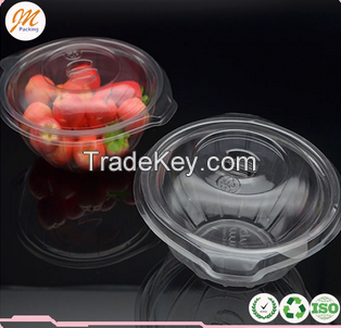 Wholesale plastic fruit salad container disposable plastic PET fruit or vegetable salad containers