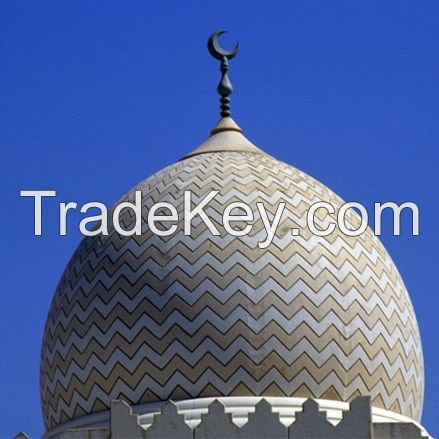 Prefab Space Frame Glass Roof Dome For Mosque Dome