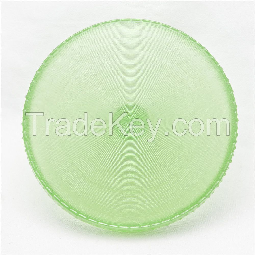 Wholesale colored glass cake stand green glass wedding decoration cake stand