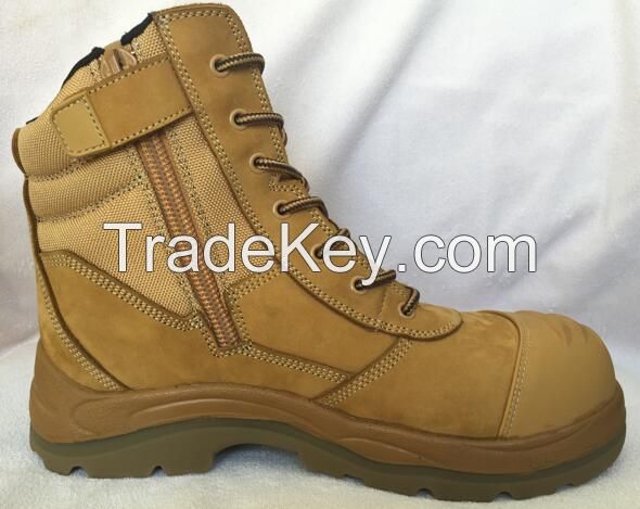 AS/NZS approved Safety Boots with side zipper