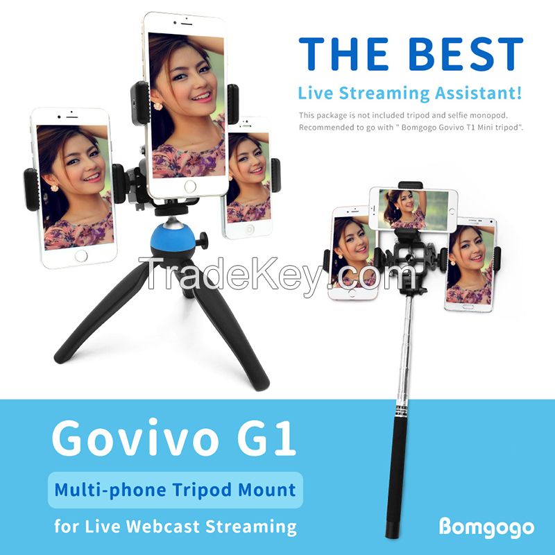 Govivo G1 Multi-phone Tripod Mount for Live Webcast Streaming