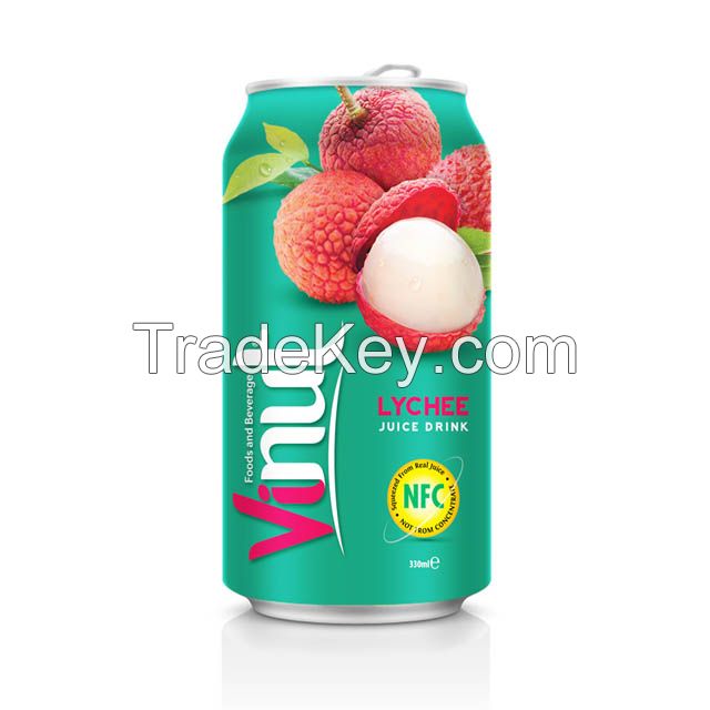 330ml Canned Fruit Juice Lychee Juice Drink Supplier